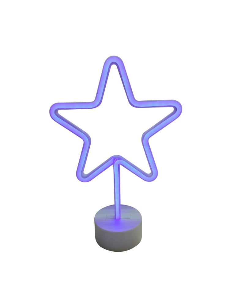 Decorative table lamps - Zuma Line NEON BLUE FM-NB20 TABLE TOWER - product kolory-swiatla.pl 1