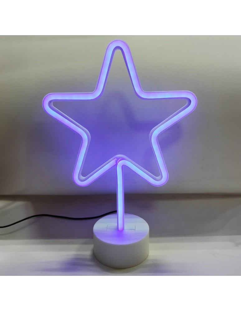 Decorative table lamps - Zuma Line NEON BLUE FM-NB20 TABLE TOWER - product kolory-swiatla.pl 3