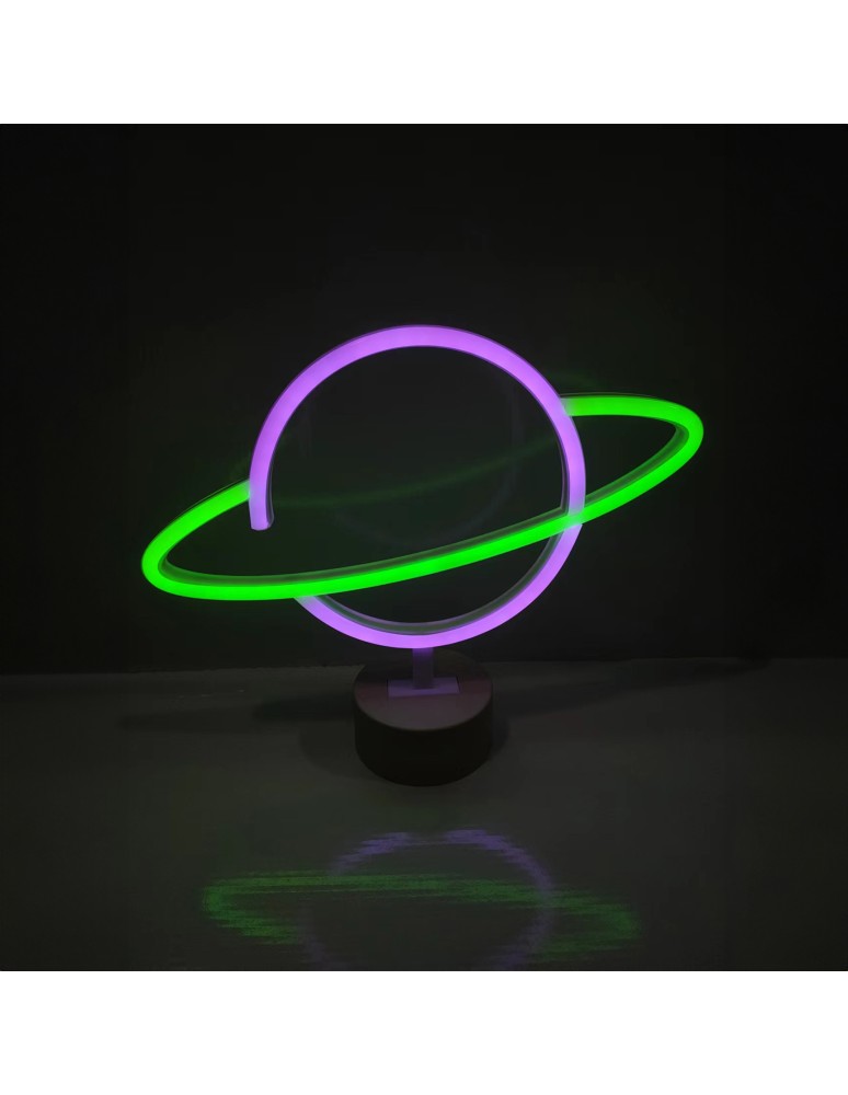 Decorative table lamps - Zuma Line NEON FIOLET/GREEN FM-NB21 TABLE TOWER - product kolory-swiatla.pl 2