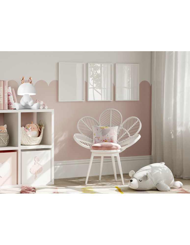 Children's table lamps - Zuma Line KING WHITE KDR-6301-WH desk lamp. - product kolory-swiatla.pl 5