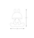 Children's table lamps - Zuma Line KING WHITE KDR-6301-WH desk lamp. - product 6