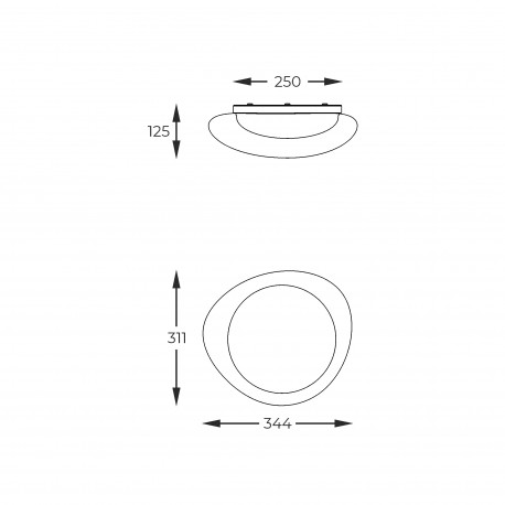 Zuma Line BIAŁY MAT FM2201001-350 SUFITOWA