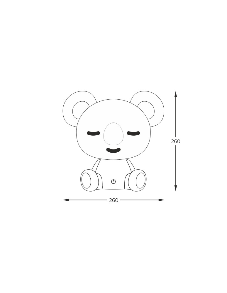 Children's table lamps - Zuma Line KOALA RED KDR-611-PK desk lamp - product kolory-swiatla.pl 5