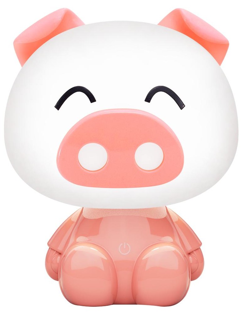 Children's table lamps - Zuma Line Pig Pink KDR-603B-PK desk lamp. - product kolory-swiatla.pl 1