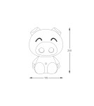 Children's table lamps - Zuma Line Pig Pink KDR-603B-PK desk lamp. - product 3