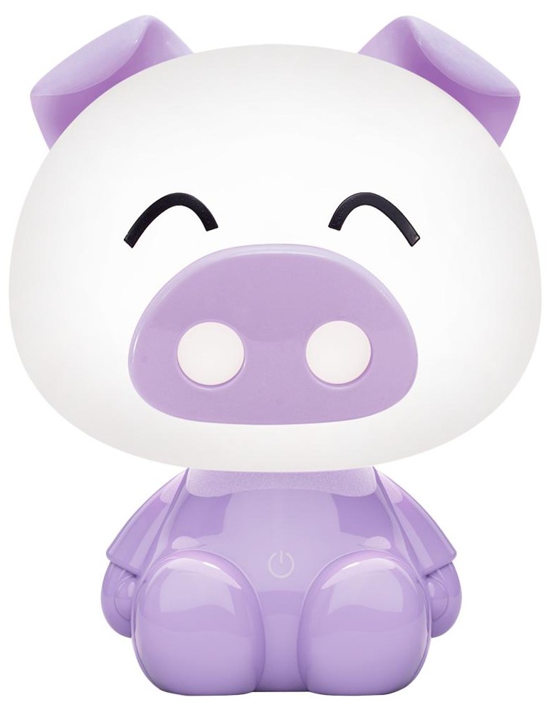 Children's table lamps - Zuma Line Piggly Purple KDR-603B-PE desk lamp. - product kolory-swiatla.pl 1
