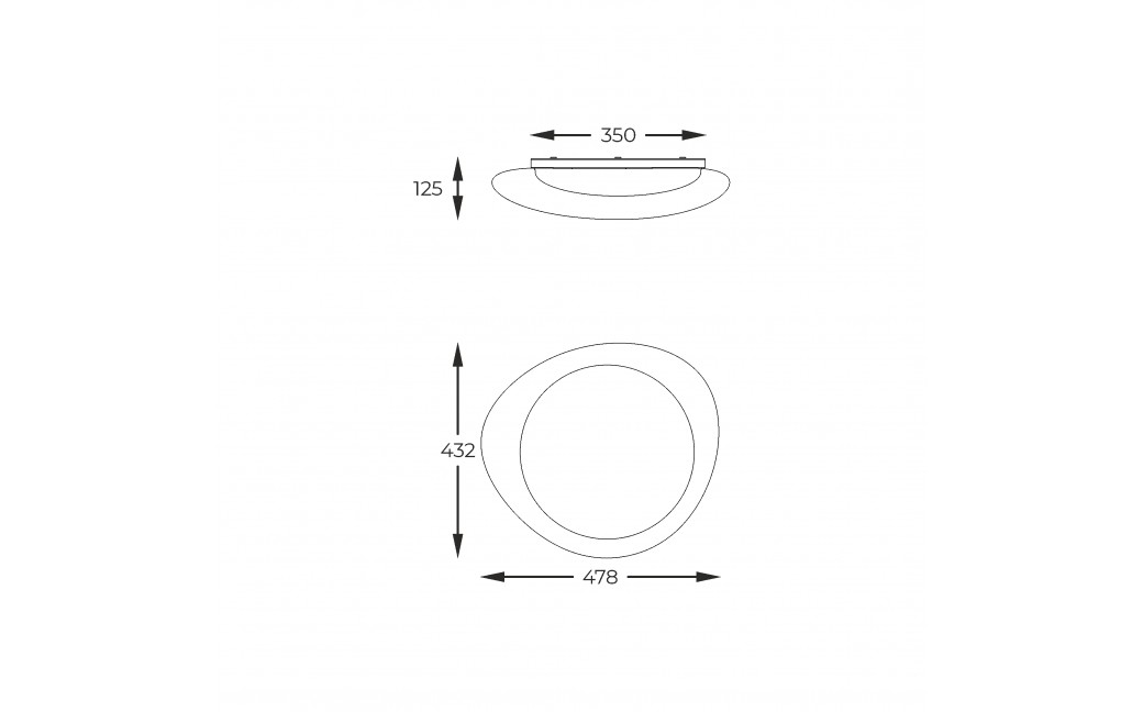 Zuma Line BIAŁY MAT FM2201001-470 SUFITOWA