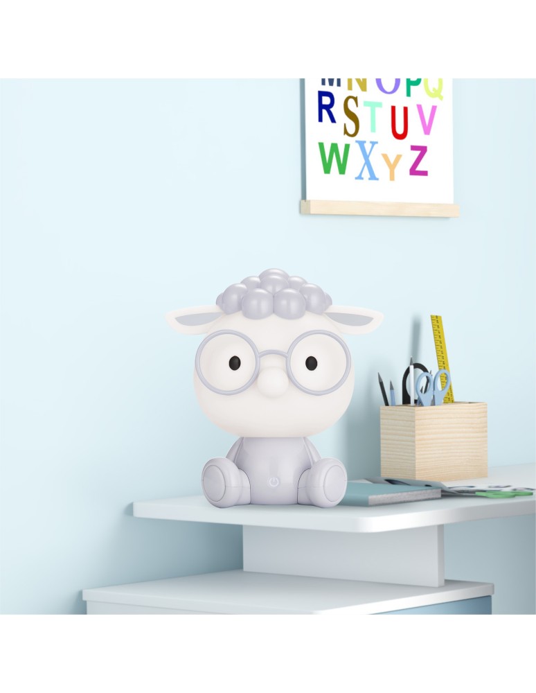Children's table lamps - Zuma Line OWCA GRAY KDR-612-GR desk lamp. - product kolory-swiatla.pl 3