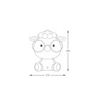 Children's table lamps - Zuma Line OWCA GRAY KDR-612-GR desk lamp. - product 6