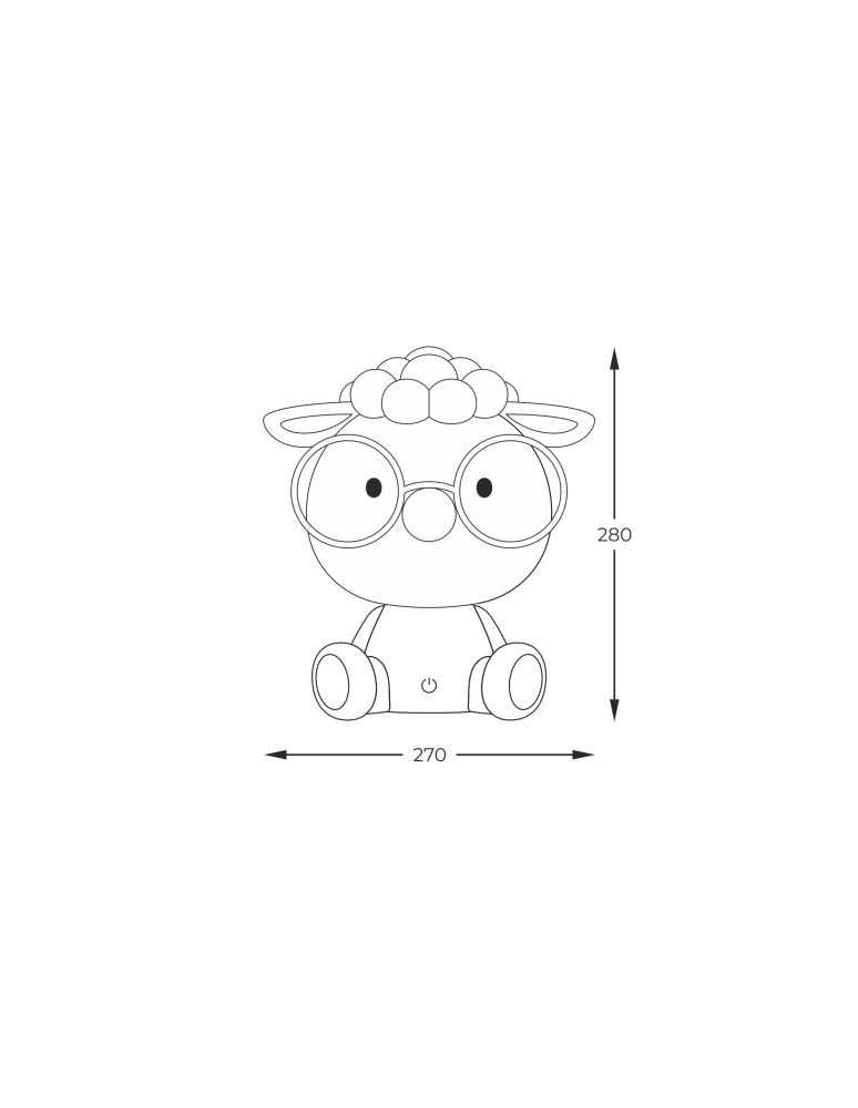 Children's table lamps - Zuma Line OWCA GRAY KDR-612-GR desk lamp. - product kolory-swiatla.pl 6