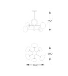 Modern chandeliers - Zuma Line OMI BLACK 1196 Pendant. - product 2