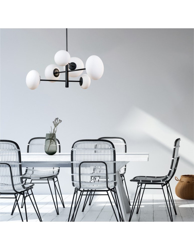 Modern chandeliers - Zuma Line OMI BLACK 1196 Pendant. - product kolory-swiatla.pl 3
