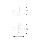 Ceiling lamps spheres - Zuma Line OMI BLACK 1198 SUFFIT. - product 2