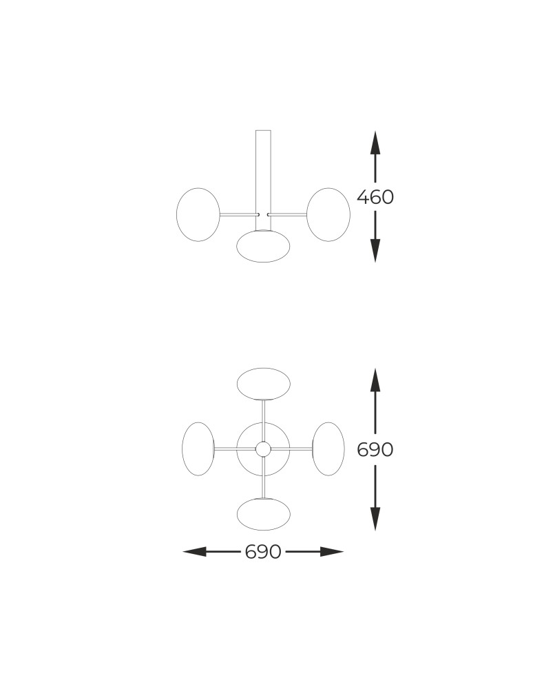 Ceiling lamps spheres - Zuma Line OMI BLACK 1198 SUFFIT. - product kolory-swiatla.pl 2