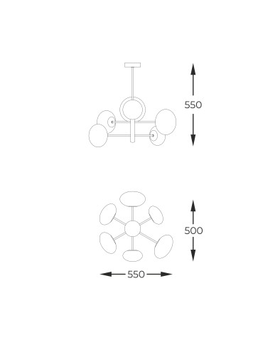 Zuma Line OMI ZŁOTY 1197 WISZĄCA - produkt 2
