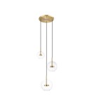 Triple pendant lamps - Zuma Line ENCELADUS GOLDEN BRONZE/PRESENTANT P0428-03L-L4AC Pendant. - product 1