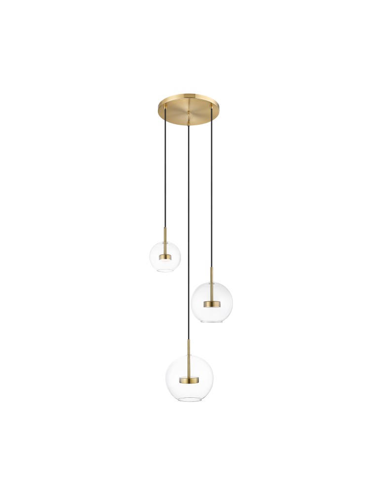 Triple pendant lamps - Zuma Line ENCELADUS GOLDEN BRONZE/PRESENTANT P0428-03L-L4AC Pendant. - product kolory-swiatla.pl 1