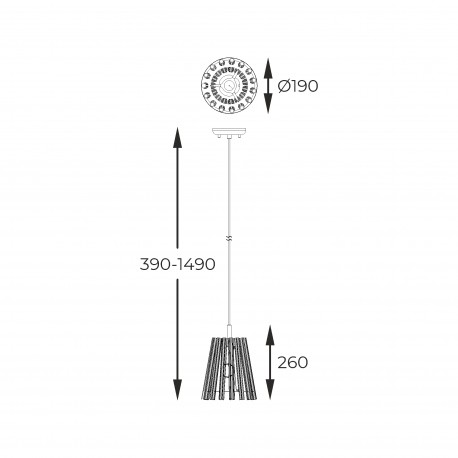 Zuma Line BACH ZŁOTY/PRZEZROCZYSTY P0547-01H-F9AC WISZĄCA