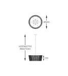 Glamour pendant lamps - Zuma Line BACH GOLD/DARK P0547-06H-F9AC Pendant. - product 3