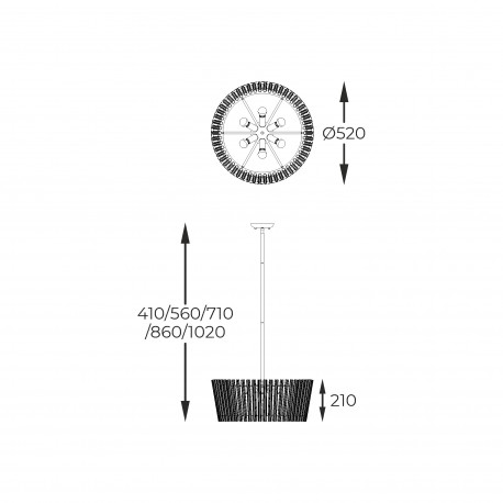 Zuma Line BACH ZŁOTY/PRZEZROCZYSTY P0547-06H-F9AC WISZĄCA