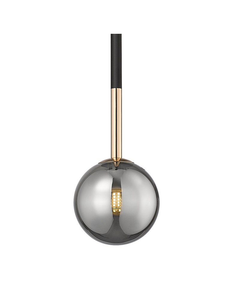 Pendant lamps spheres - Zuma Line ARCTURUS BLACK MAT/FRANCH GOLD/CHROME GLASS P0574-01F-SDFZ HANGING Pendant - product kolory-swiatla.pl 2