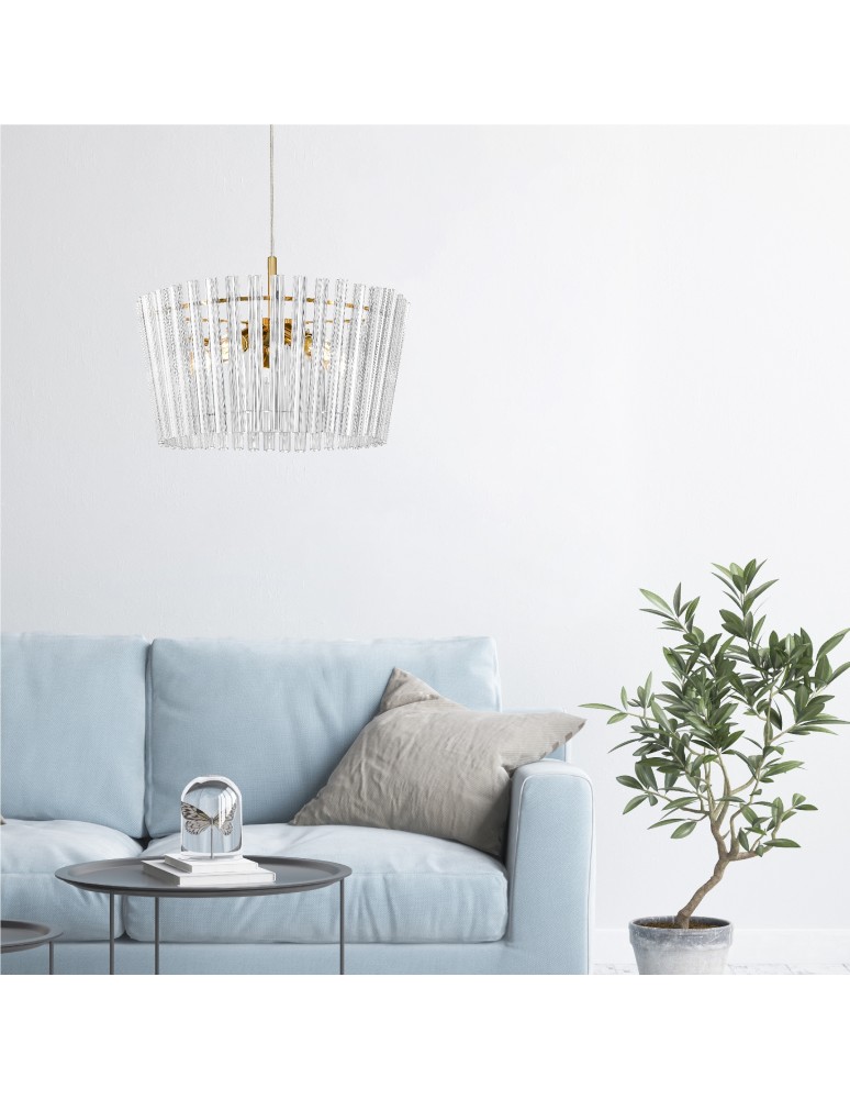 Glamour pendant lamps - Zuma Line BACH GOLD/DARK P0547-05H-F9AC Pendant. - product kolory-swiatla.pl 3