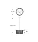 Glamour pendant lamps - Zuma Line BACH GOLD/DARK P0547-05H-F9AC Pendant. - product 4