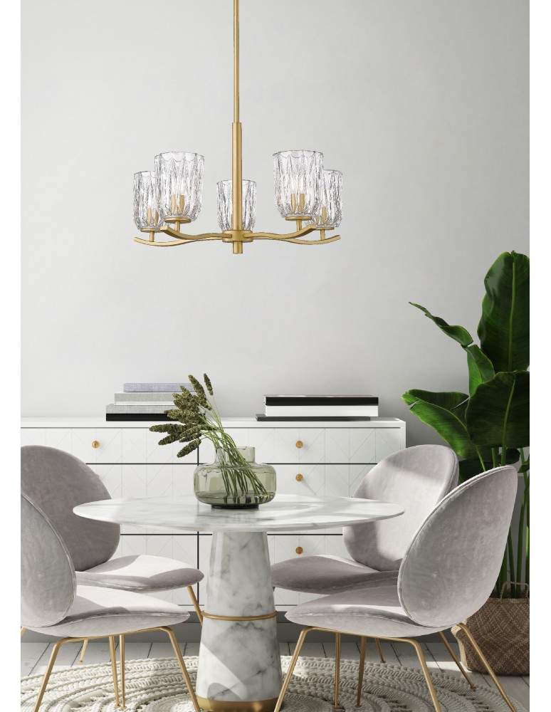 5-point chandeliers - Zuma Line TAZZA GOLD/DARK P0590-05B-V7AC Pendant. - product kolory-swiatla.pl 5