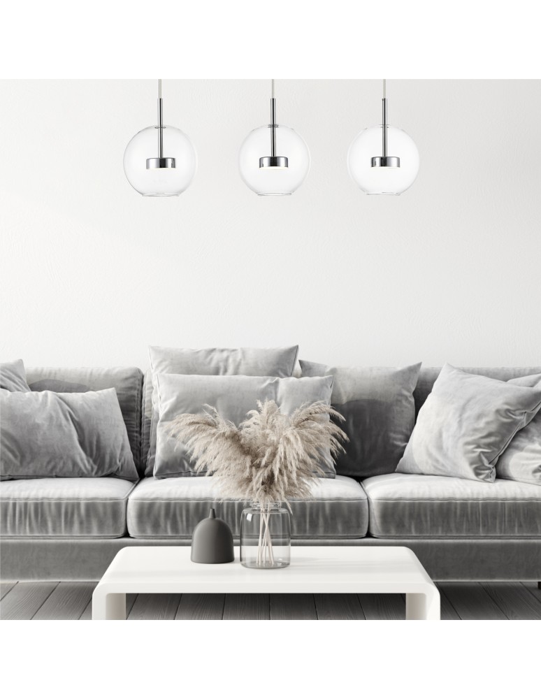 Pendant lamps on a strip - Zuma Line ENCELADUS CHROME/PRESENTANT P0428-03J-B5AC Pendant. - product kolory-swiatla.pl 2