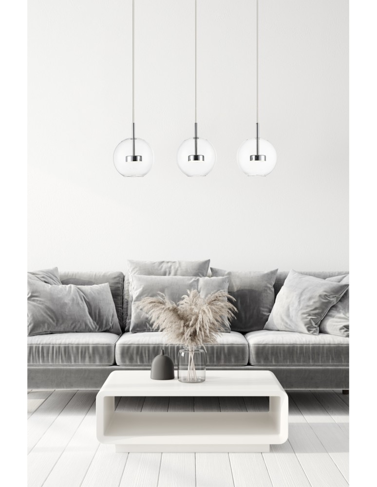 Pendant lamps on a strip - Zuma Line ENCELADUS CHROME/PRESENTANT P0428-03J-B5AC Pendant. - product kolory-swiatla.pl 4