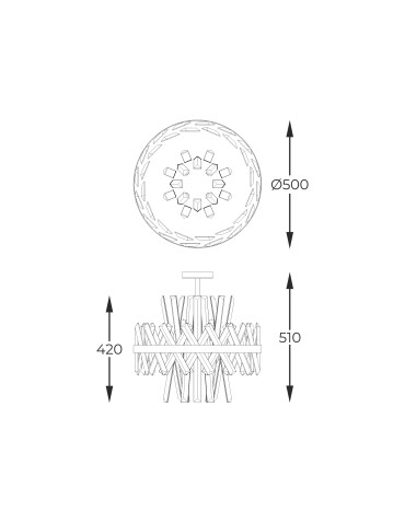 Zuma Line CONSTANTINOPLE ANTYCZNE ZŁOTO/PRZEZROCZYSTY C0567-08C-7GAC SUFITOWA - produkt 2