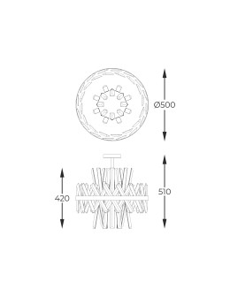 Zuma Line CONSTANTINOPLE ANTYCZNE ZŁOTO/PRZEZROCZYSTY C0567-08C-7GAC SUFITOWA - produkt 2
