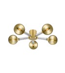 Gold ceiling lamps - Zuma Line MIDA BRUSHED brass/GOLD GLASS C0583-05C-2GHF SUFIT. - product 1