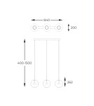 Pendant lamps on a strip - Zuma Line ENCELADUS GOLDEN BRONZE/PRESENTANT P0428-03J-L4AC Pendant. - product 2