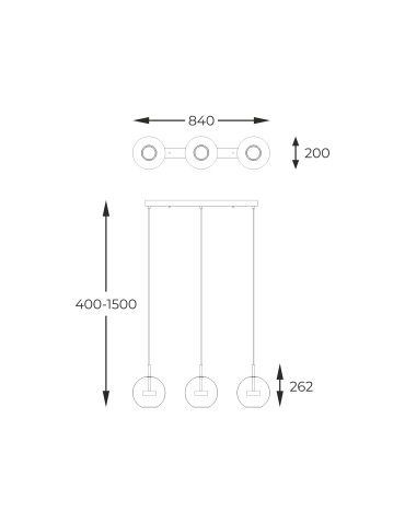 Zuma Line ENCELADUS ZŁOTY BRĄZ/PRZEZROCZYSTY P0428-03J-L4AC WISZĄCA - produkt 2