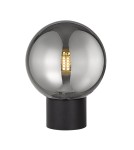 Decorative table lamps - Zuma Line ARCTURUS BLACK MATCH/GLASS CHROME T0454-01A-P7FZ TABLE TABLE. - product 1
