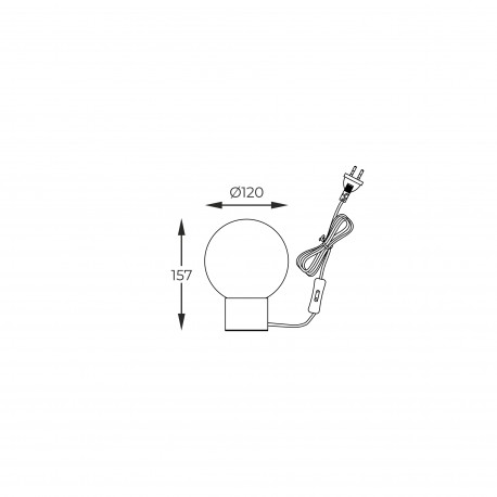 Zuma Line ARCTURUS CZARNY MAT/SZKŁO CHROM T0454-01A-P7FZ STOŁOWA