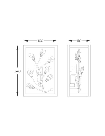 Zuma Line SPRING GOLD/Black Matte/Transparent W0578-01A-B5TF KINKIET. - product 2