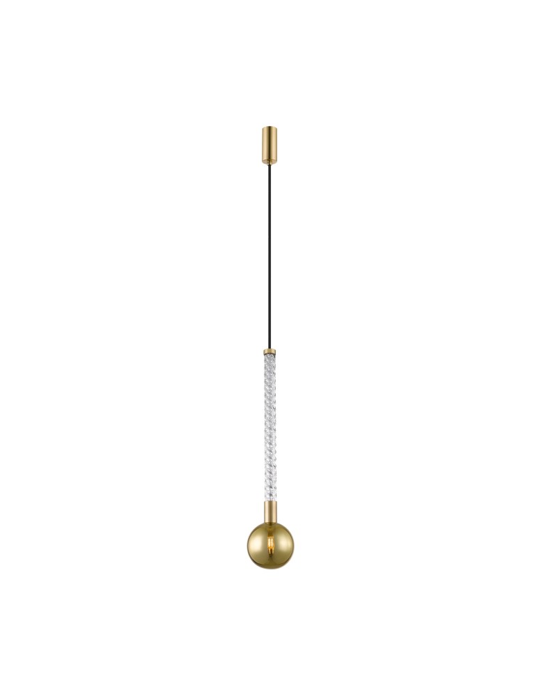 Triple pendant lamps - Zuma Line MIDA BRUSHED brass/GOLD GLASS P0583-01A-2GHF Pendant. - product kolory-swiatla.pl 1