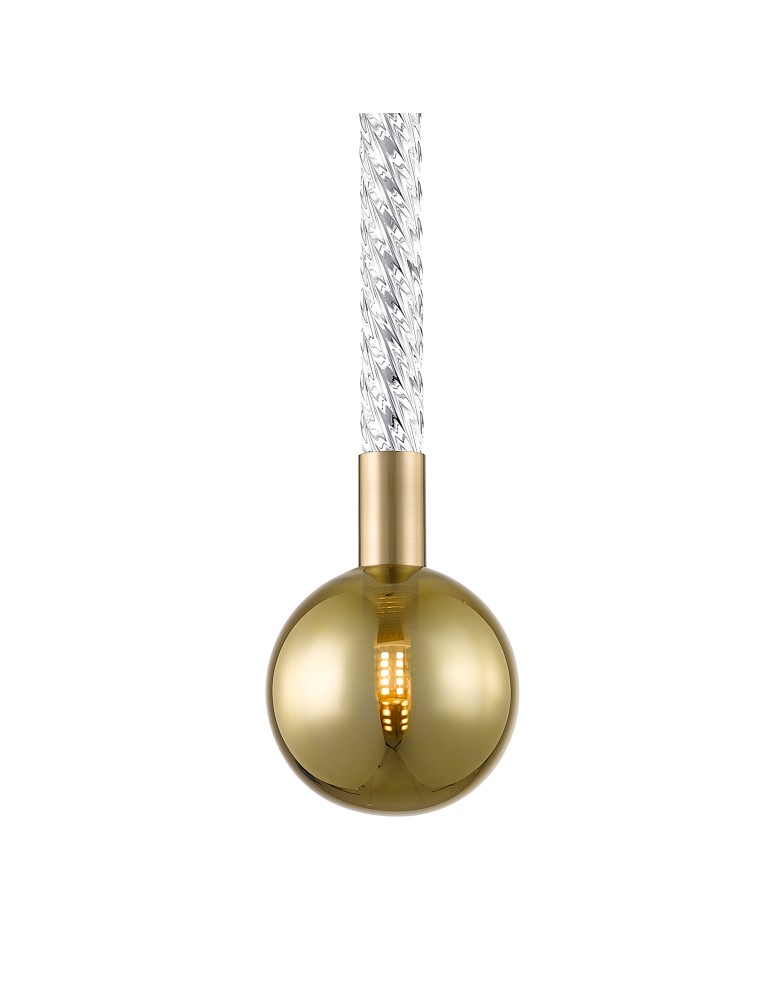 Triple pendant lamps - Zuma Line MIDA BRUSHED brass/GOLD GLASS P0583-01A-2GHF Pendant. - product kolory-swiatla.pl 2