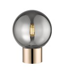 Decorative table lamps - Zuma Line ARCTURUS FRENCH GOLD/ CHROME GLASS T0454-01A-F7FZ TABLE T0454-01A-F7FZ. - product 1