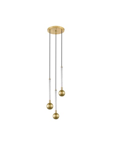 Zuma Line MIDA BRUSHED brass/golden glass P0583-03B-2GHF Pendant.