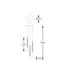 Triple pendant lamps - Zuma Line MIDA BRUSHED brass/golden glass P0583-03B-2GHF Pendant. - product 4