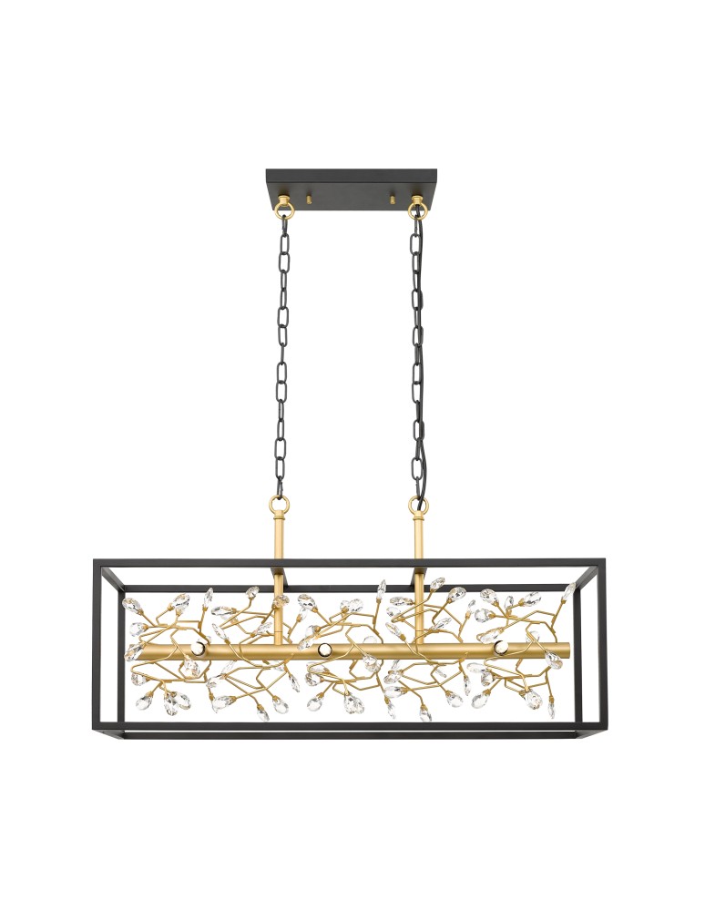 Glamour pendant lamps - Zuma Line SPRING GOLD/Black Matte/Transparent P0578-06C-P7TF Pendant Pendant. - product kolory-swiatla.pl 1