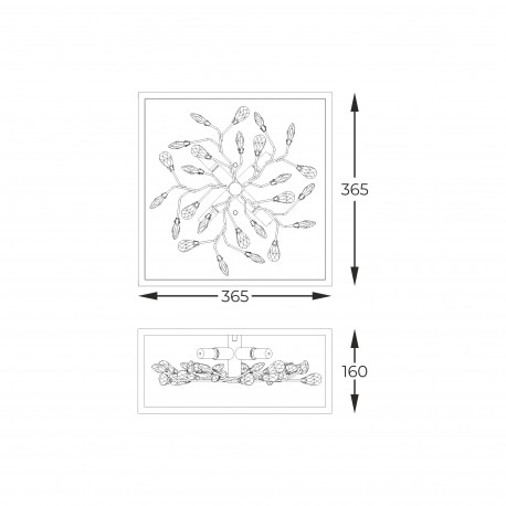 Zuma Line SPRING ZŁOTY/PRZEZROCZYSTY C0578-04A-B5V7 SUFITOWA