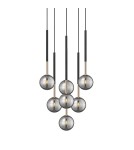 Pendant lamps spheres - Zuma Line ARCTURUS BLACK MAT/French GOLD/Chrome Glass P0574-07F-SDFZ Pendant. - product 2