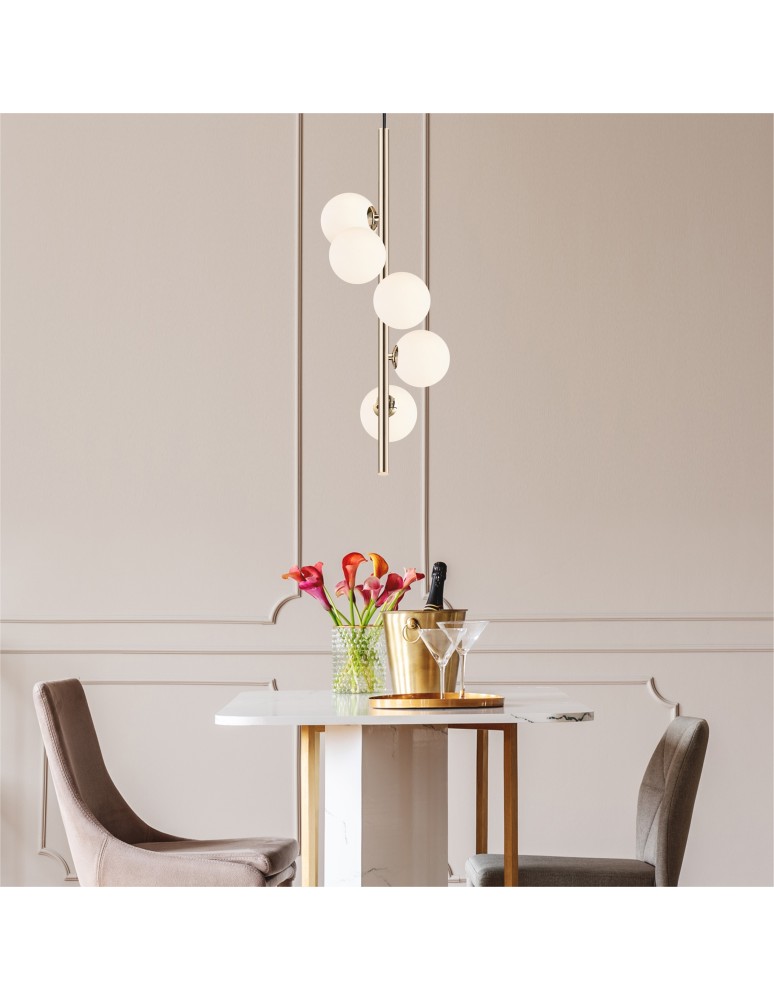 Pendant lamps spheres - Zuma Line ARCTURUS FRENCH GOLD P0574-05E-F7AA Pendant. - product kolory-swiatla.pl 3