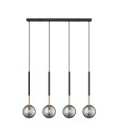 Pendant lamps on a strip - Zuma Line ARCTURUS BLACK MAT/French GOLD/Chrome Glass P0574-04D-SDFZ Pendant. - product 1
