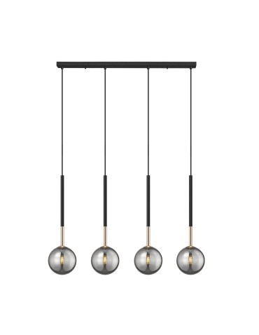 Zuma Line ARCTURUS BLACK MAT/French GOLD/Chrome Glass P0574-04D-SDFZ Pendant.