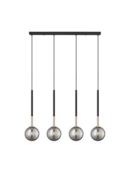 Zuma Line ARCTURUS BLACK MAT/French GOLD/Chrome Glass P0574-04D-SDFZ Pendant.